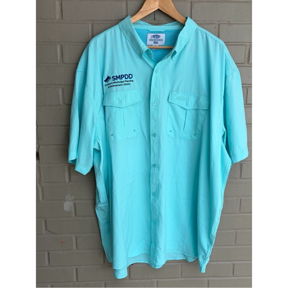 AFTCO Green Casual Button Down Shirt 3XL